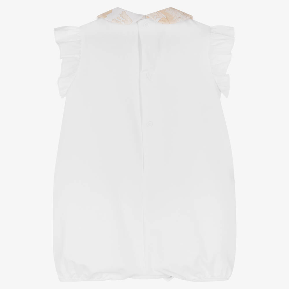 Alviero Martini-Белый песочник с цветами | Childrensalon Outlet