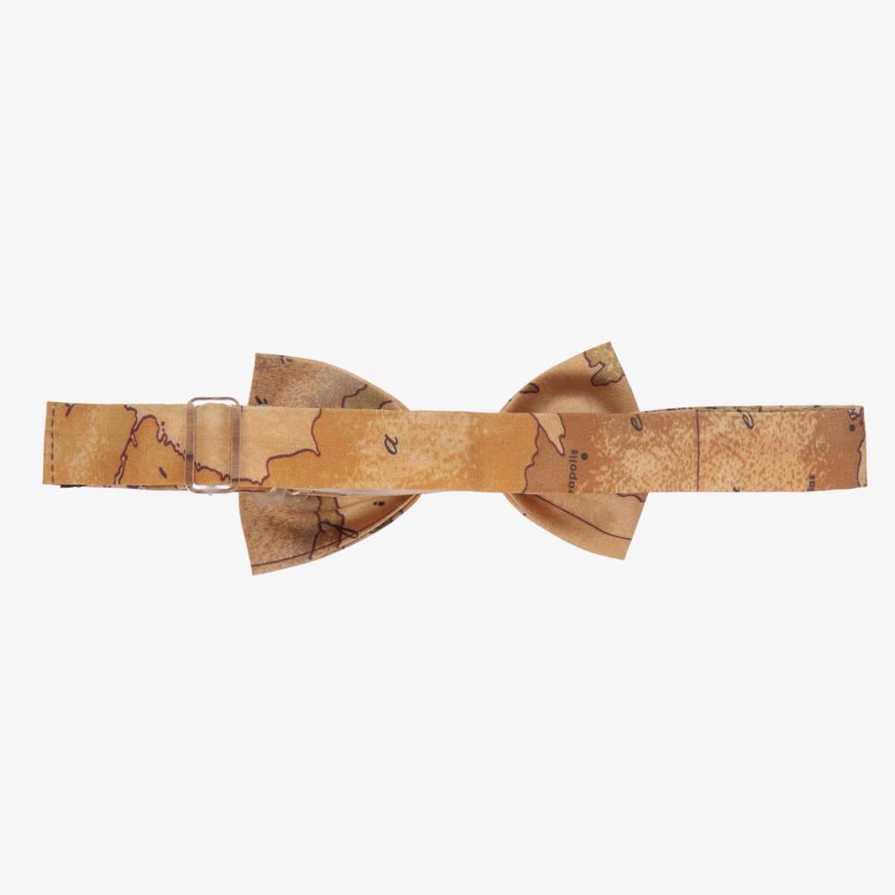 Alviero Martini-ربطة عنق بيج بنقشة خريطة للأولاد | Childrensalon Outlet