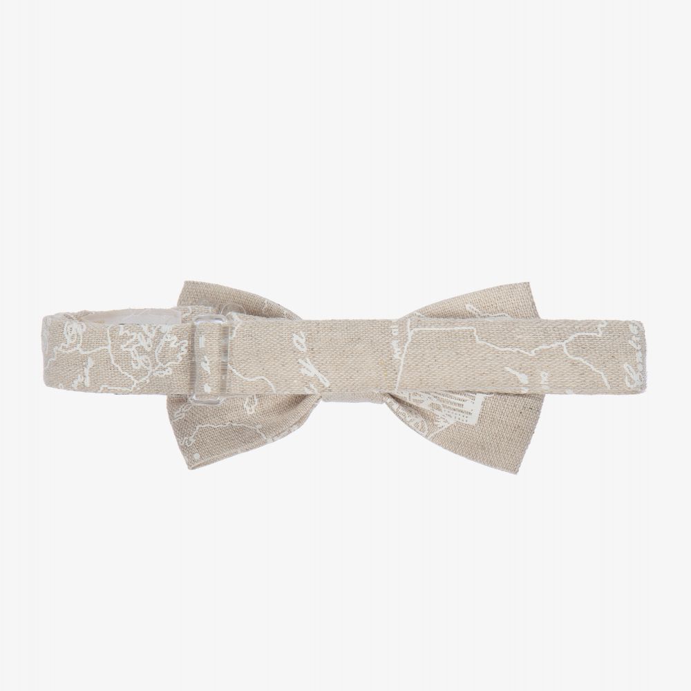 الفيرو مارتيني-ربطة عنق قطن لون بيج للأولاد (8 سم) | Childrensalon Outlet
