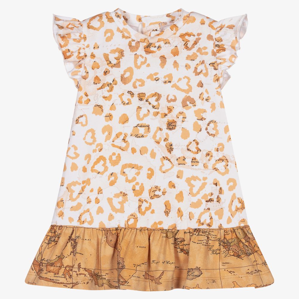 Alviero Martini - Beige Geo Map Dress Set | Childrensalon