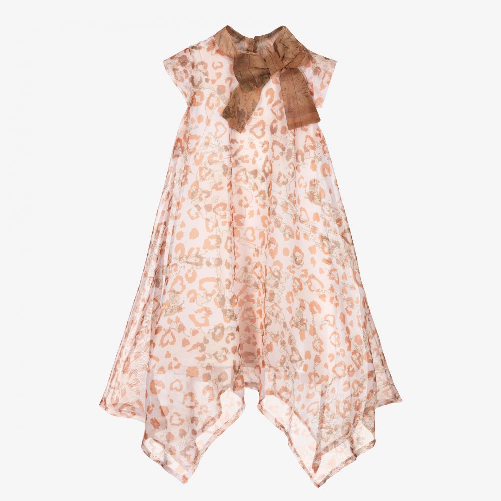 Alviero Martini-Beige Leopard Long Dress  | Childrensalon Outlet