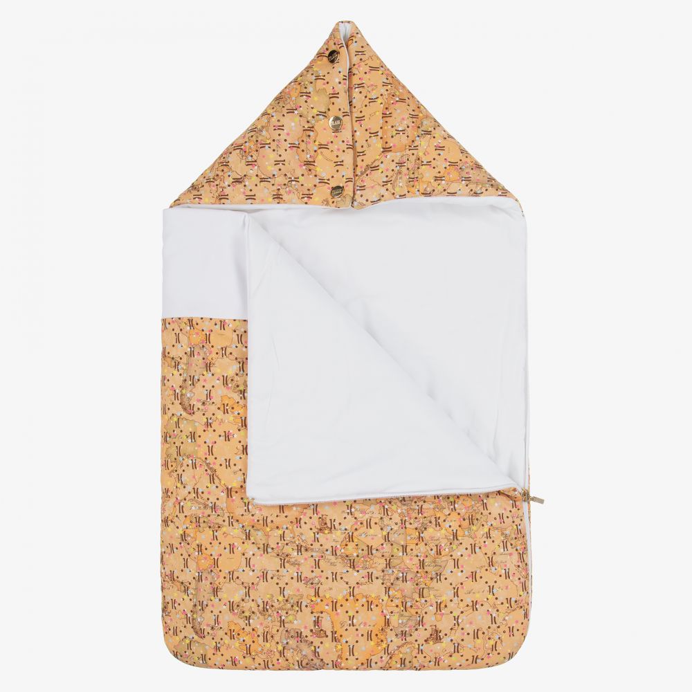 Alviero Martini-Beige Logo Baby Nest (70cm) | Childrensalon Outlet