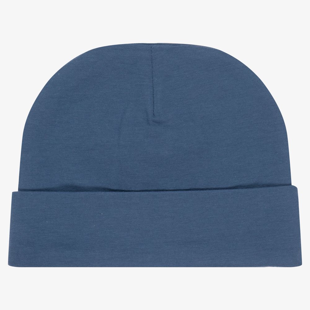 Alviero Martini Blue Cotton Logo Baby Hat Childrensalon Outlet