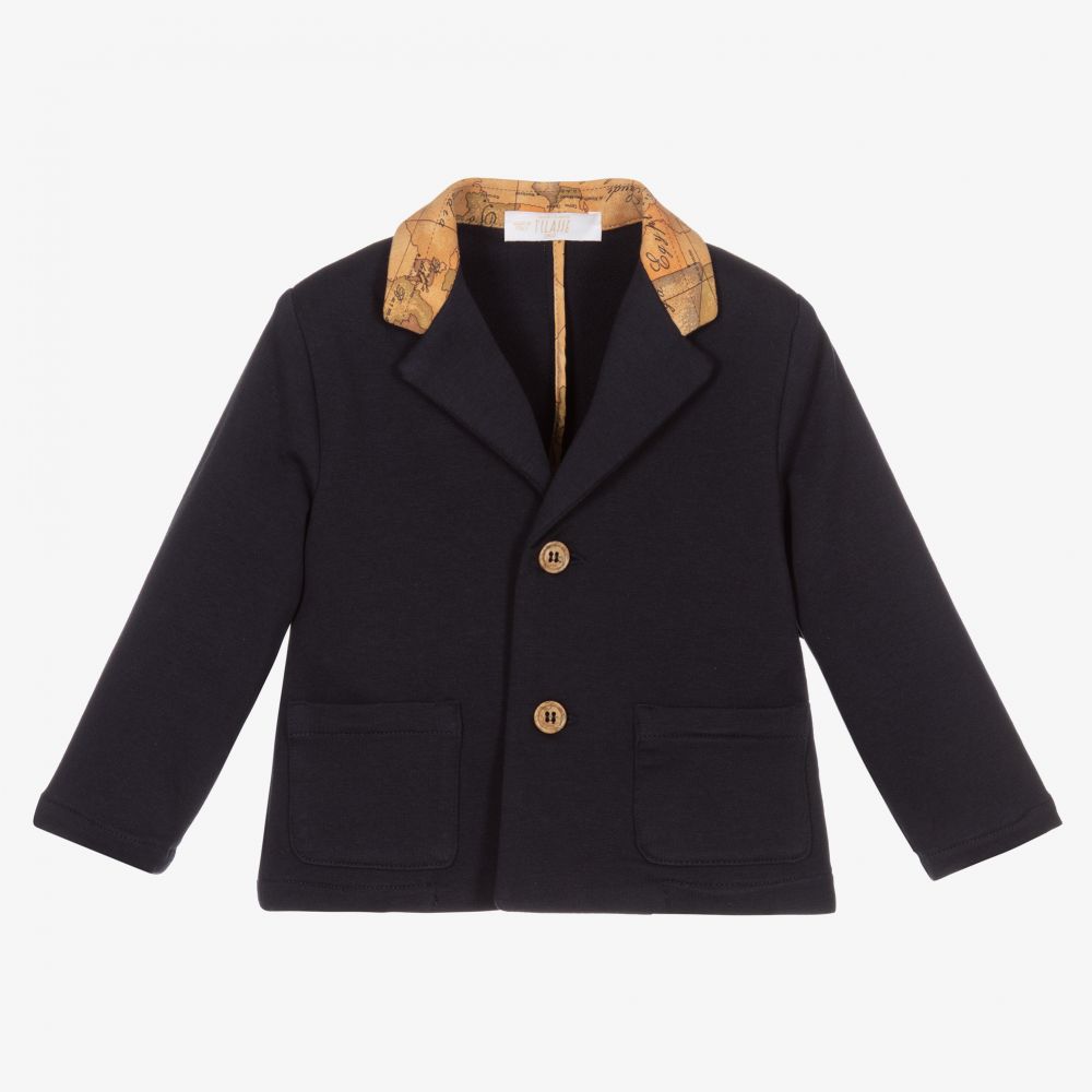 Alviero Martini-Blue Geo Map Baby Jacket | Childrensalon Outlet
