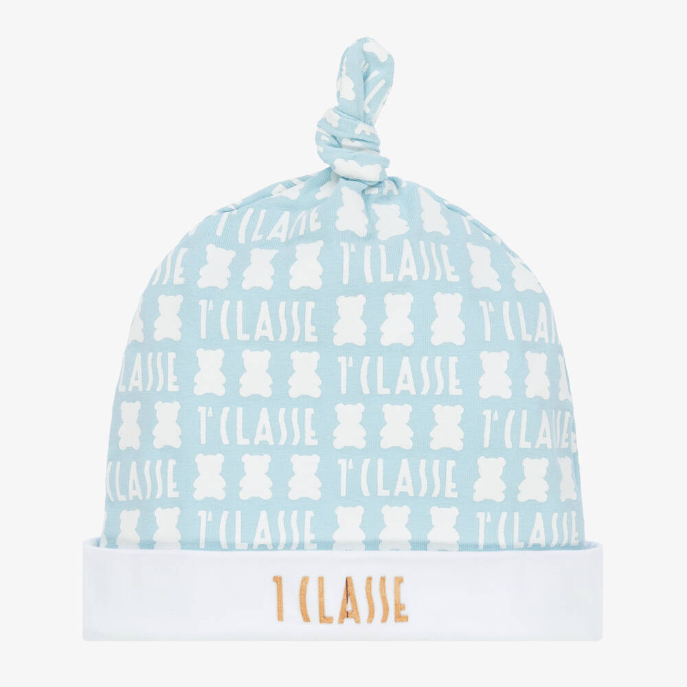 Alviero Martini - Blue Teddy Logo Baby Hat | Childrensalon