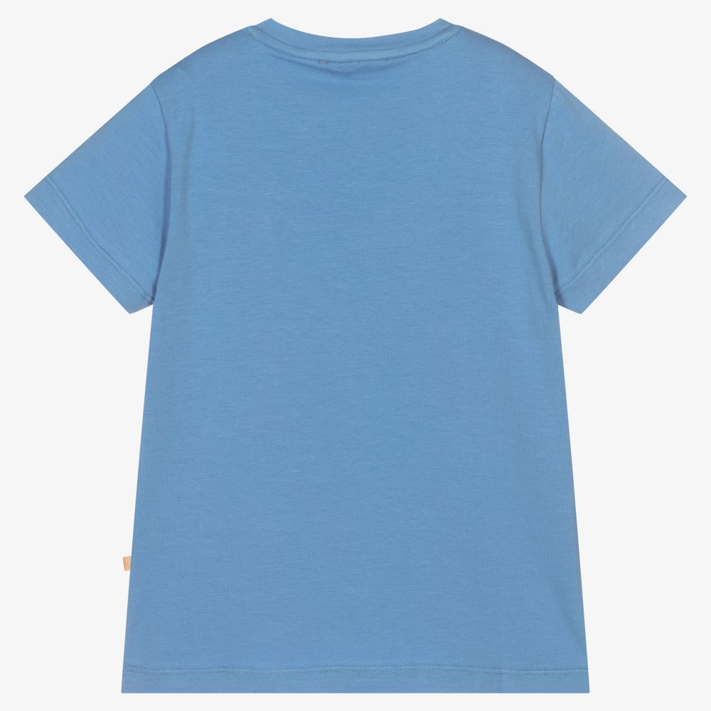 Alviero Martini-Blue Tiger Geo Map T-Shirt | Childrensalon Outlet