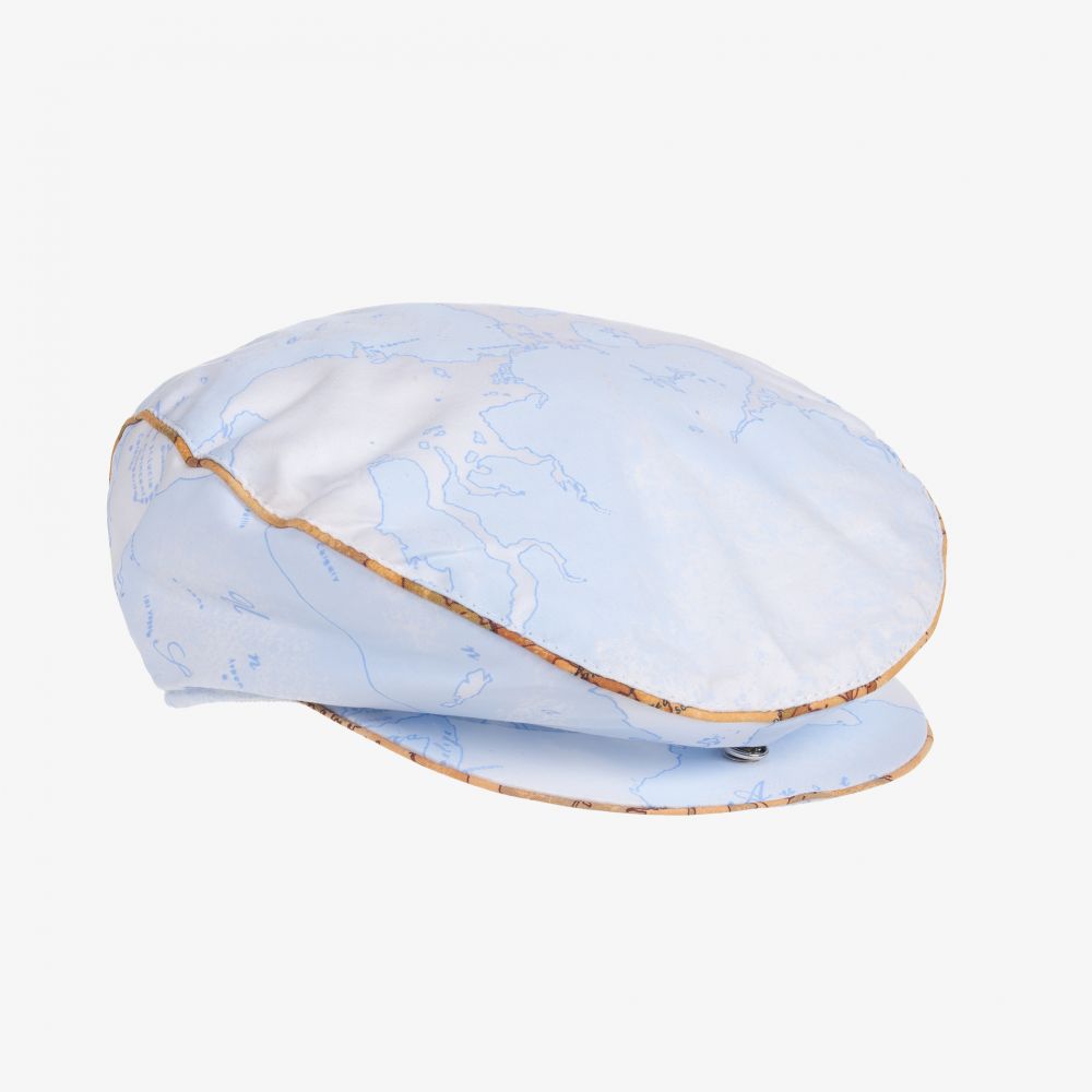 Alviero Martini - Бело-голубая кепка с картой мира | Childrensalon