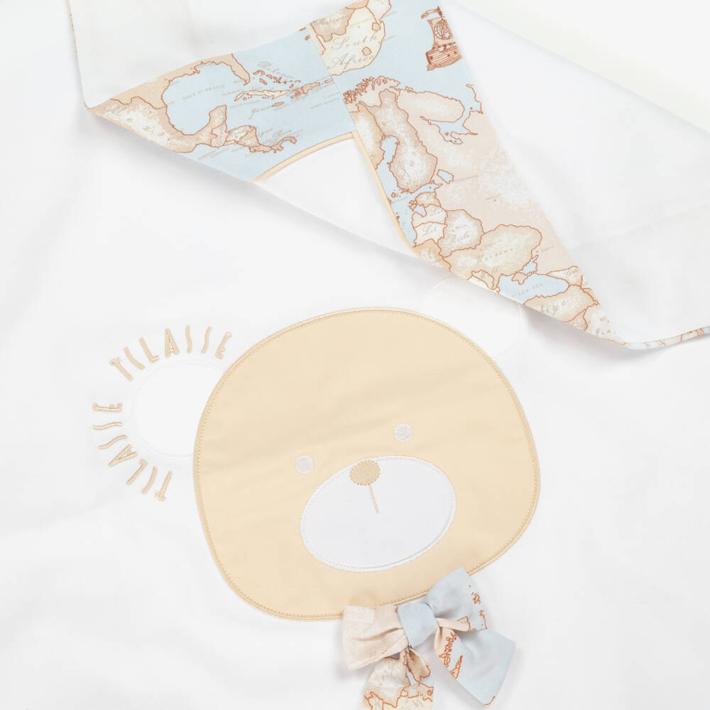 Alviero Martini-Boys Azure Bear & Map Throw | Childrensalon Outlet