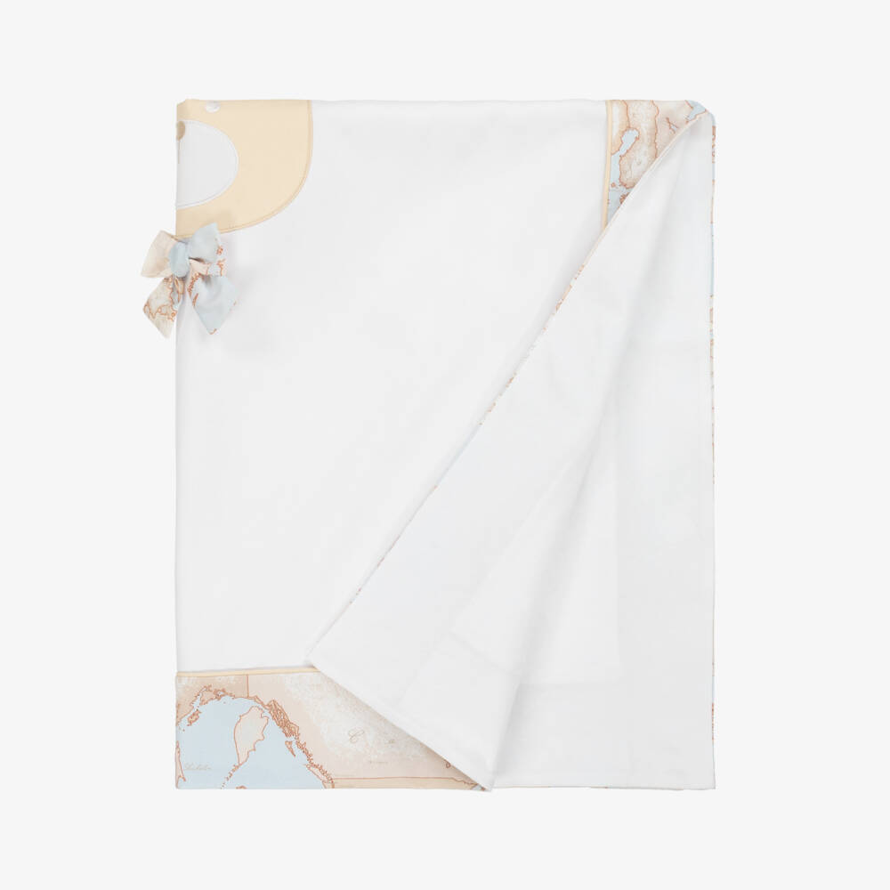 Alviero Martini-Boys Azure Bear & Map Throw | Childrensalon Outlet