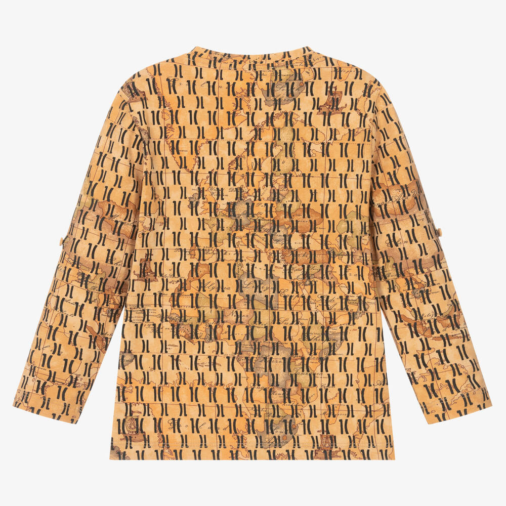 Alviero Martini-Boys Beige Cotton Top | Childrensalon Outlet