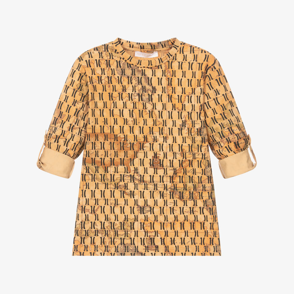 Alviero Martini-Boys Beige Cotton Top | Childrensalon Outlet