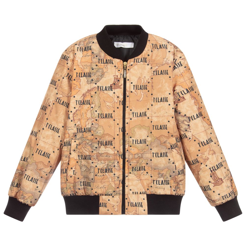 Alviero Martini - Boys Beige Geo Map Jacket | Childrensalon