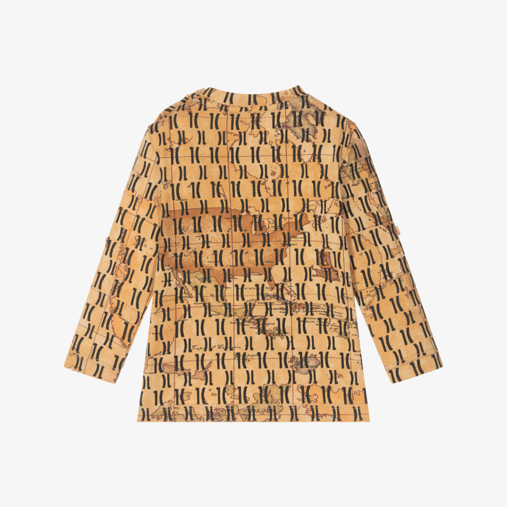 Alviero Martini-Boys Beige Geo Map Top | Childrensalon Outlet