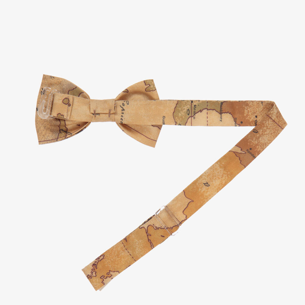 Alviero Martini-Галстук-бабочка с картой бежевый для мальчиков | Childrensalon Outlet