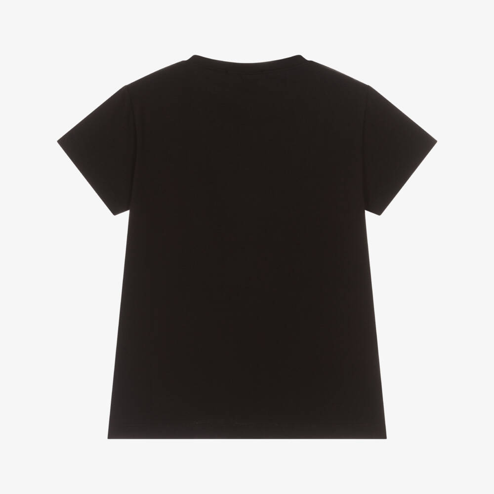 Alviero Martini-Boys Black 1a Classe Print Cotton T-Shirt | Childrensalon Outlet