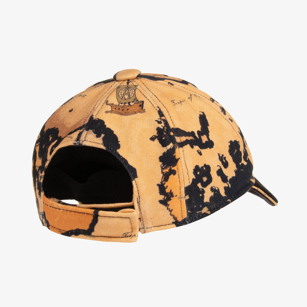 Alviero Martini-Boys Black & Beige Geo Map Cap | Childrensalon Outlet