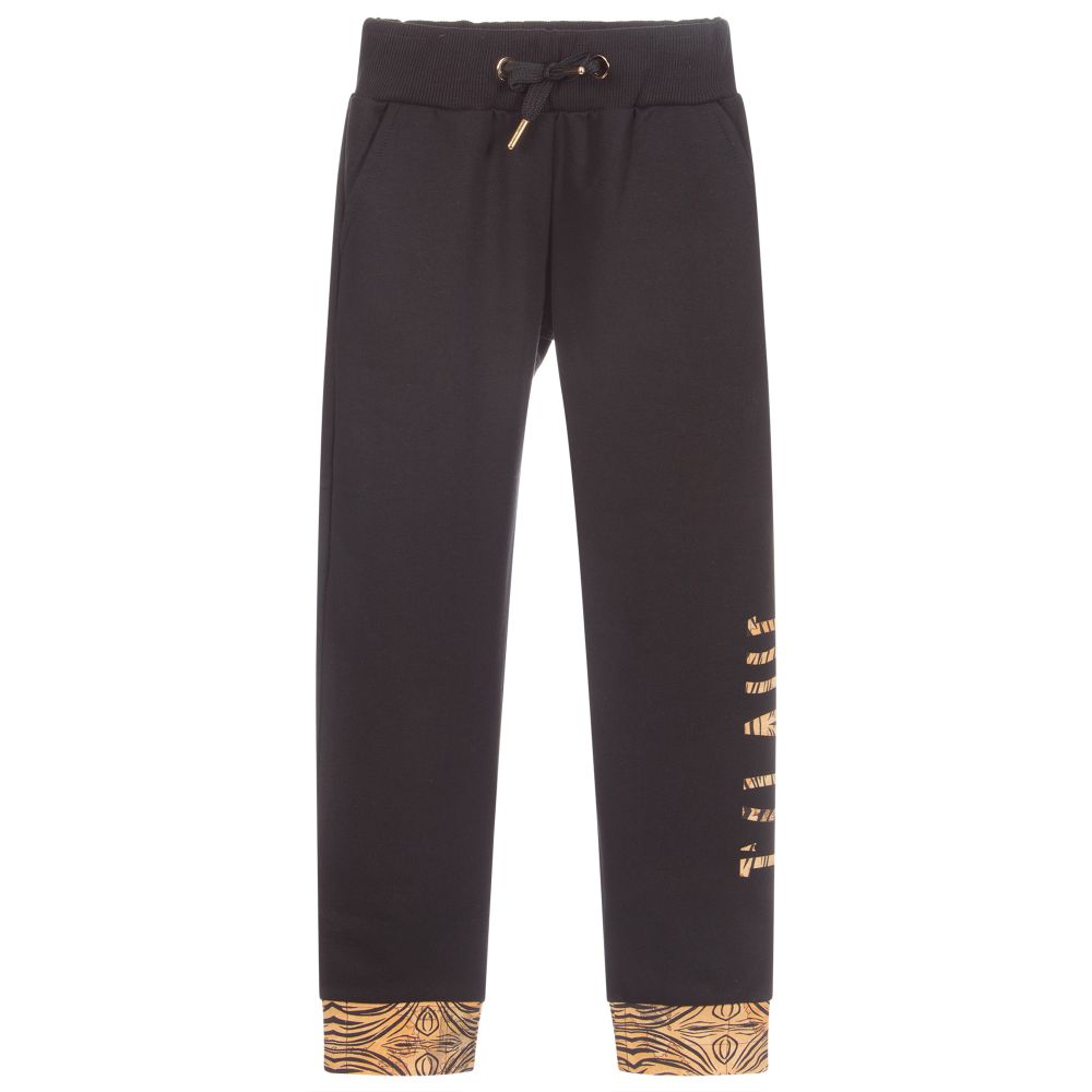 Alviero Martini - Boys Black Geo Map Joggers | Childrensalon