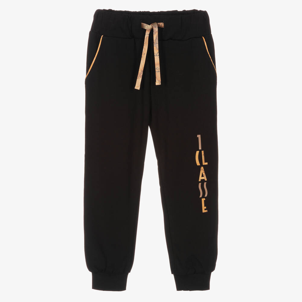 Alviero Martini - Boys Black Geo Map Joggers | Childrensalon