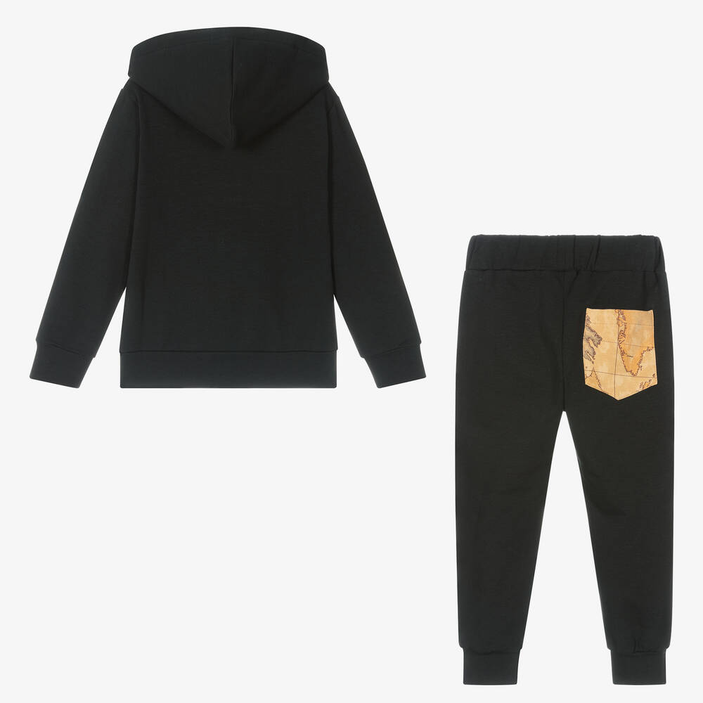 Alviero Martini-Boys Black Geo Map Tracksuit | Childrensalon Outlet