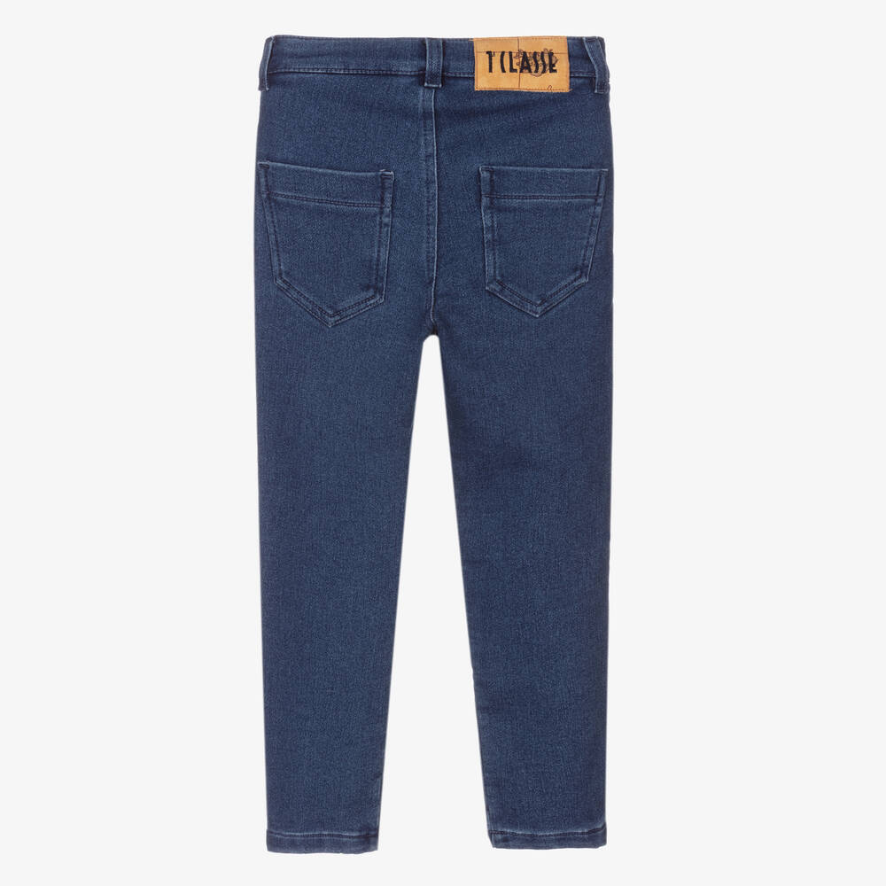 Alviero Martini-Boys Blue Denim Jersey Jeans | Childrensalon Outlet