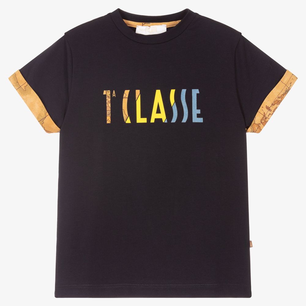 Alviero Martini Boys Blue Geo Map T Shirt Childrensalon Outlet