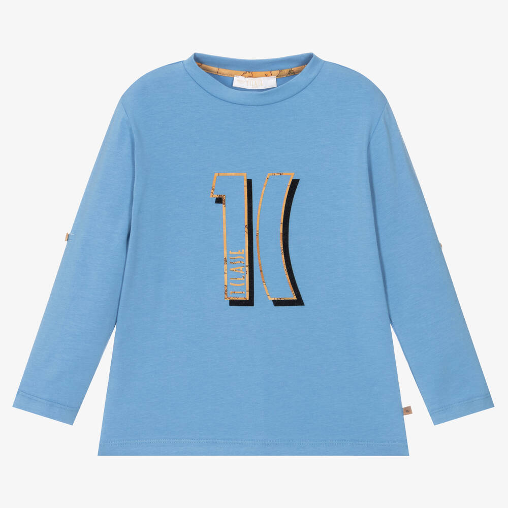 Alviero Martini - Boys Blue Geo Map Top | Childrensalon