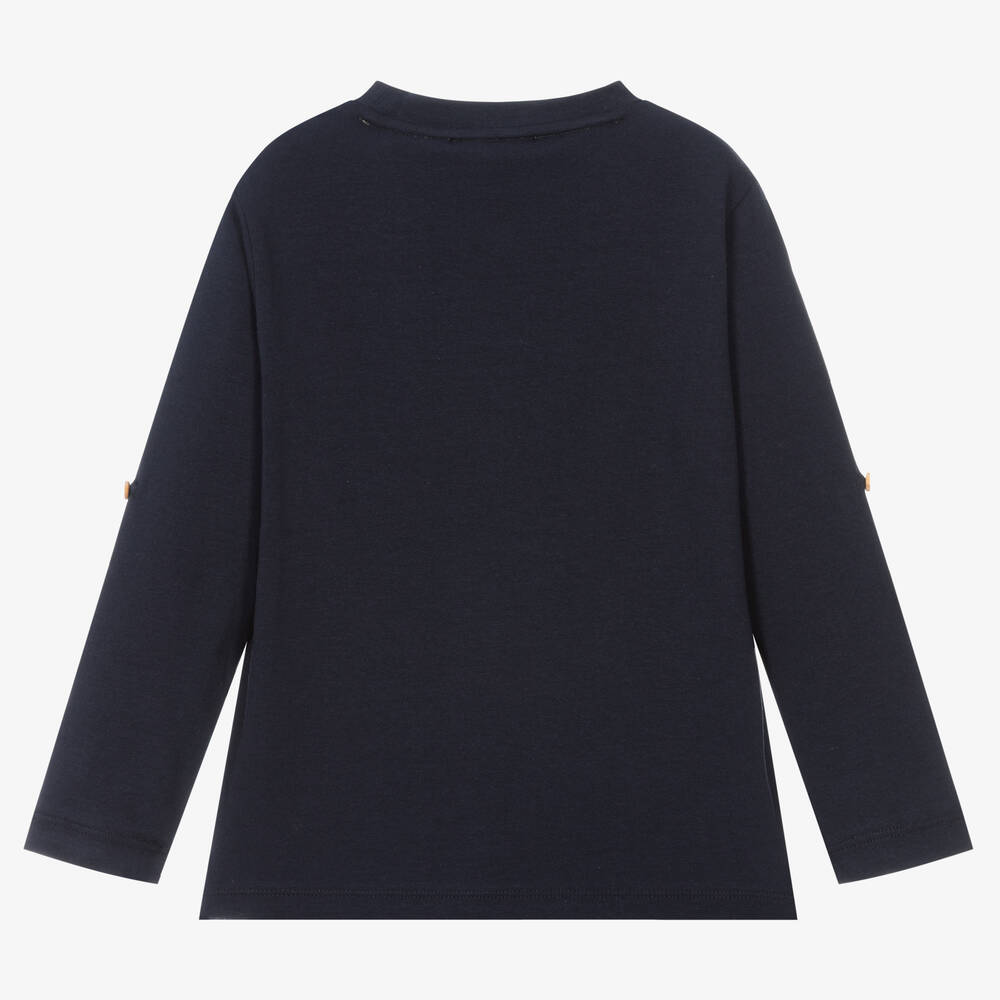 Alviero Martini-Boys Blue Geo Map Top | Childrensalon Outlet