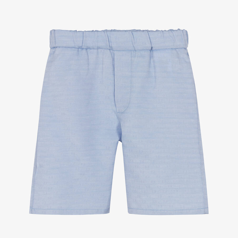 Alviero Martini - Short bleu en jacquard à monogramme | Childrensalon