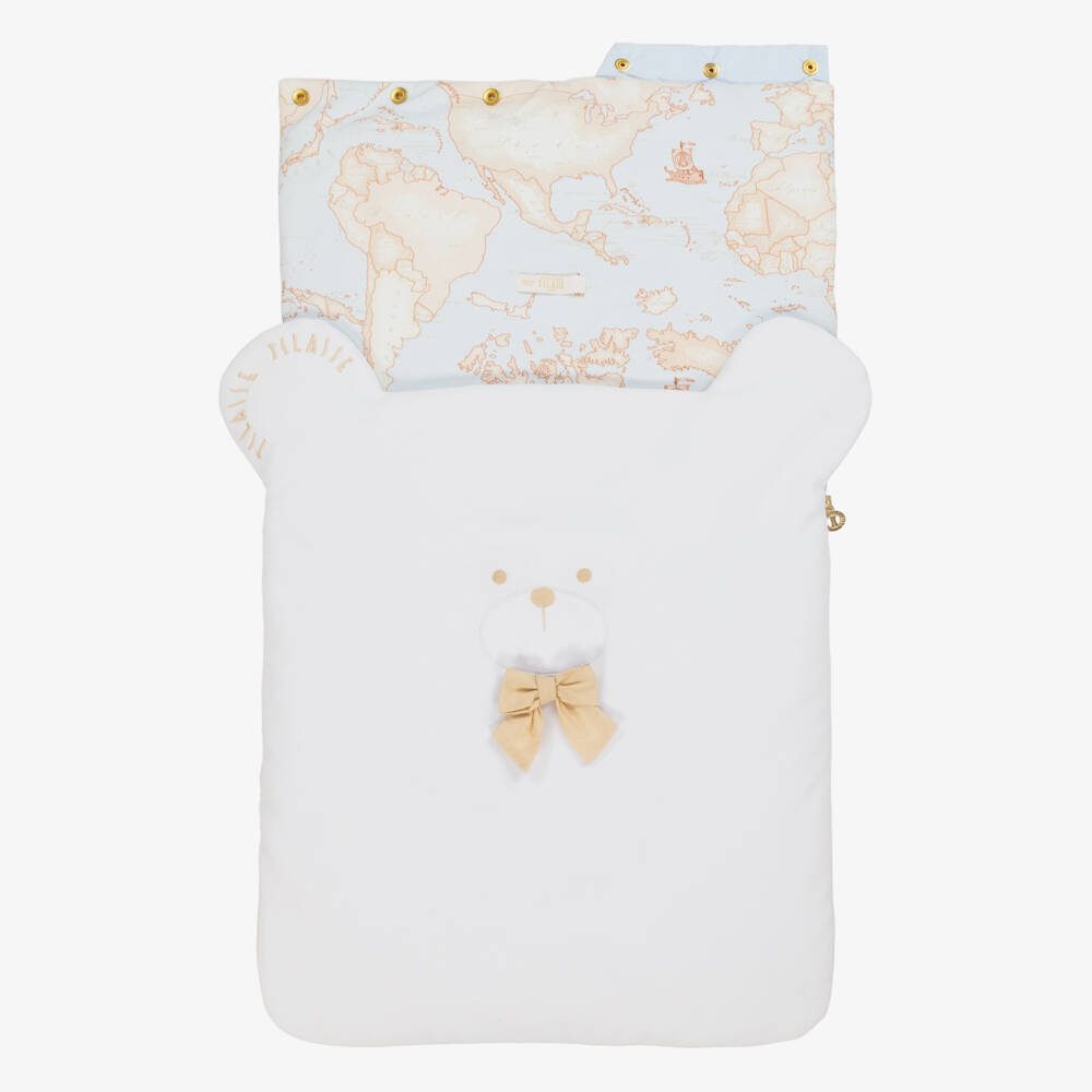 Alviero Martini-Boys Geo Bear Map Nest in Blue | Childrensalon Outlet