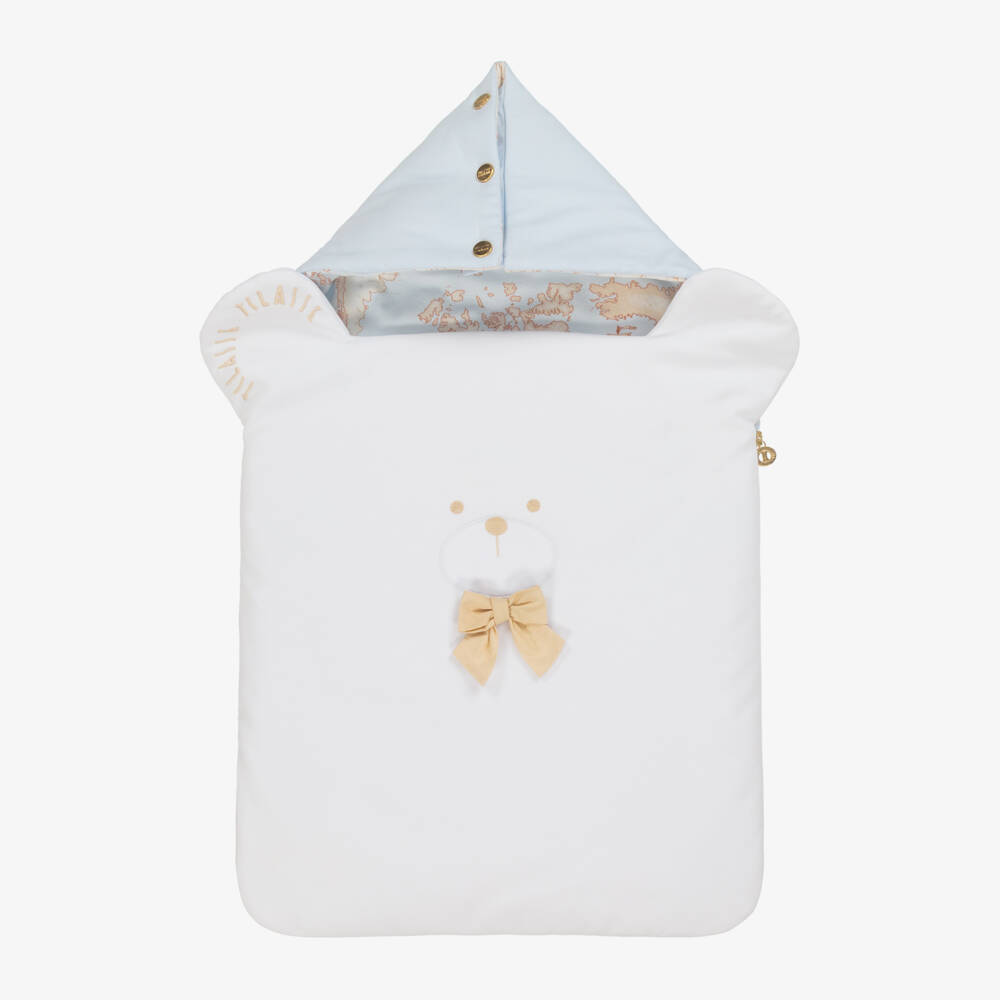 Alviero Martini-Boys Geo Bear Map Nest in Blue | Childrensalon Outlet