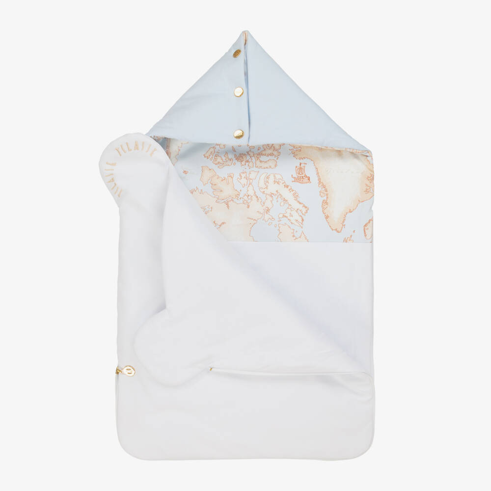 Alviero Martini-Boys Geo Bear Map Nest in Blue | Childrensalon Outlet