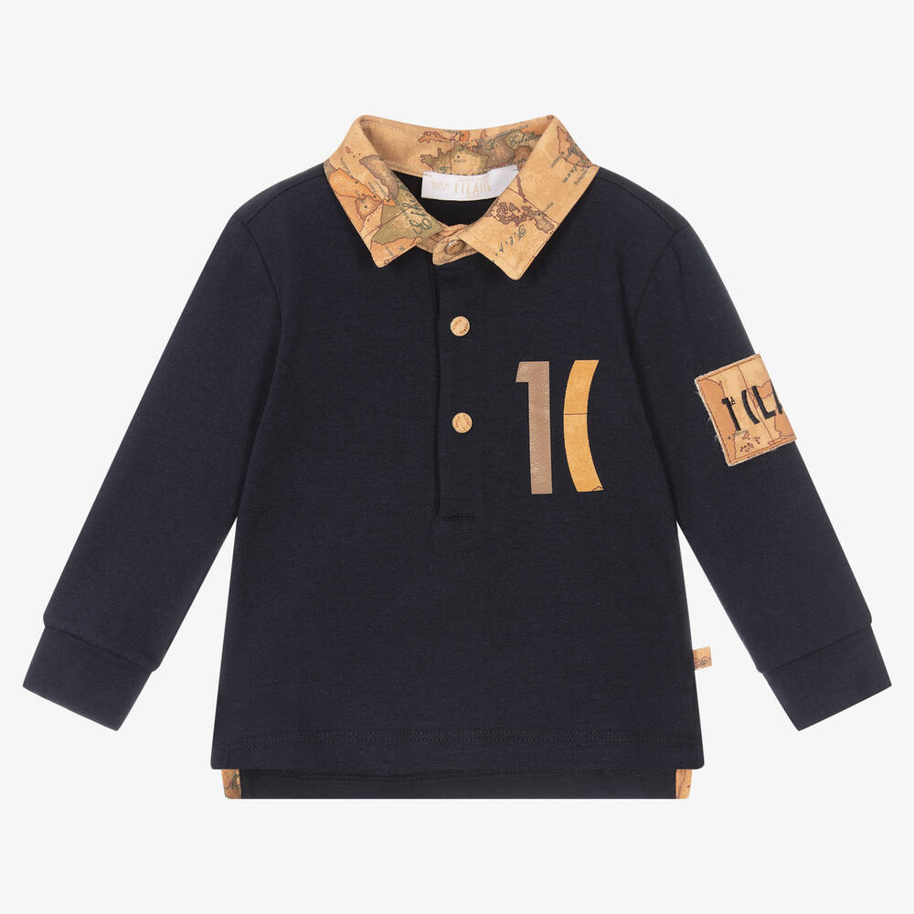 Alviero Martini - Boys Geo Map Polo Shirt | Childrensalon