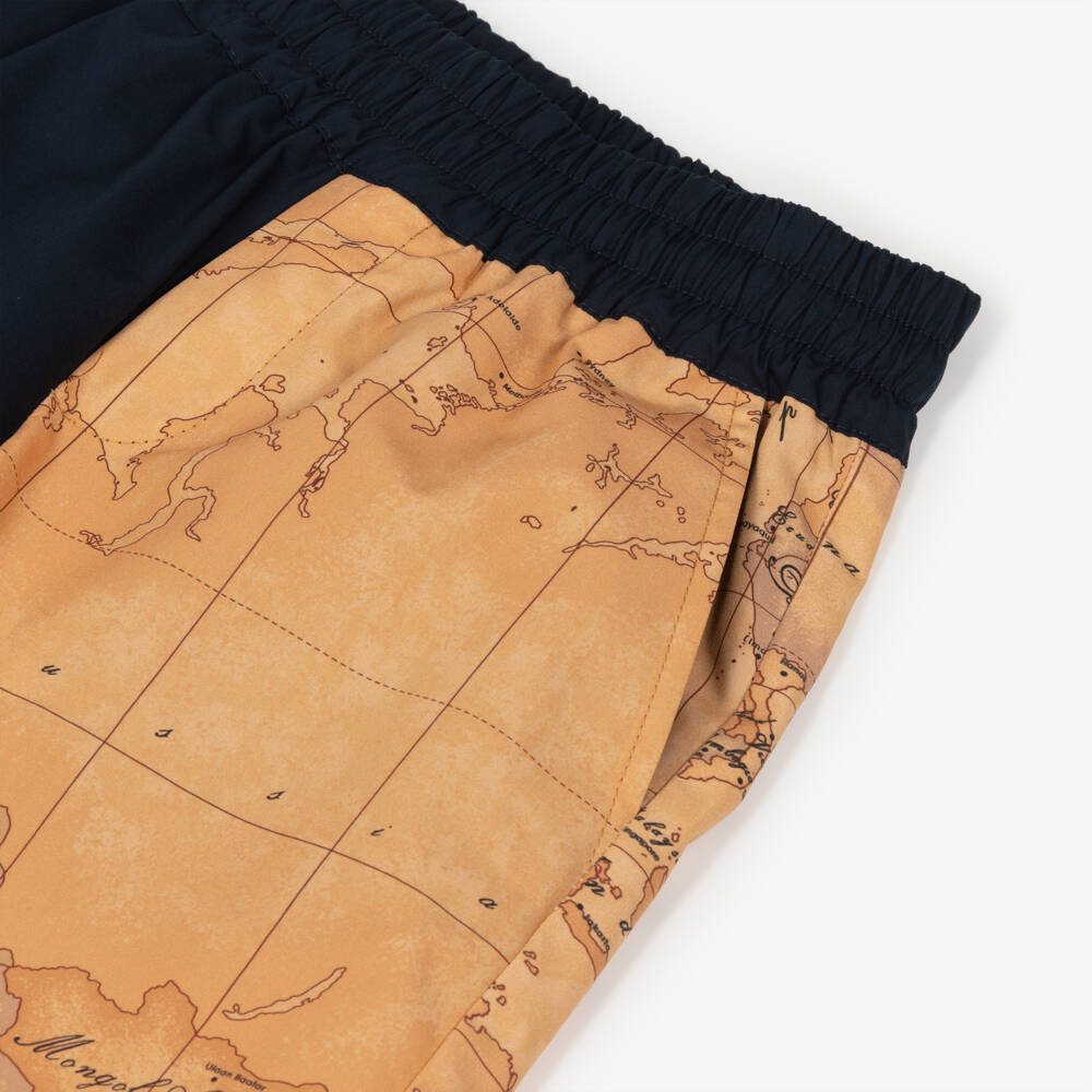 Alviero Martini-Костюм с геометрическим принтом синий бежевый для мальчиков | Childrensalon Outlet