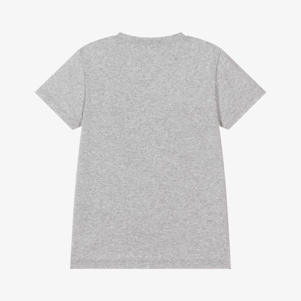 Alviero Martini-Boys Grey 1a Classe Print Cotton T-Shirt | Childrensalon Outlet