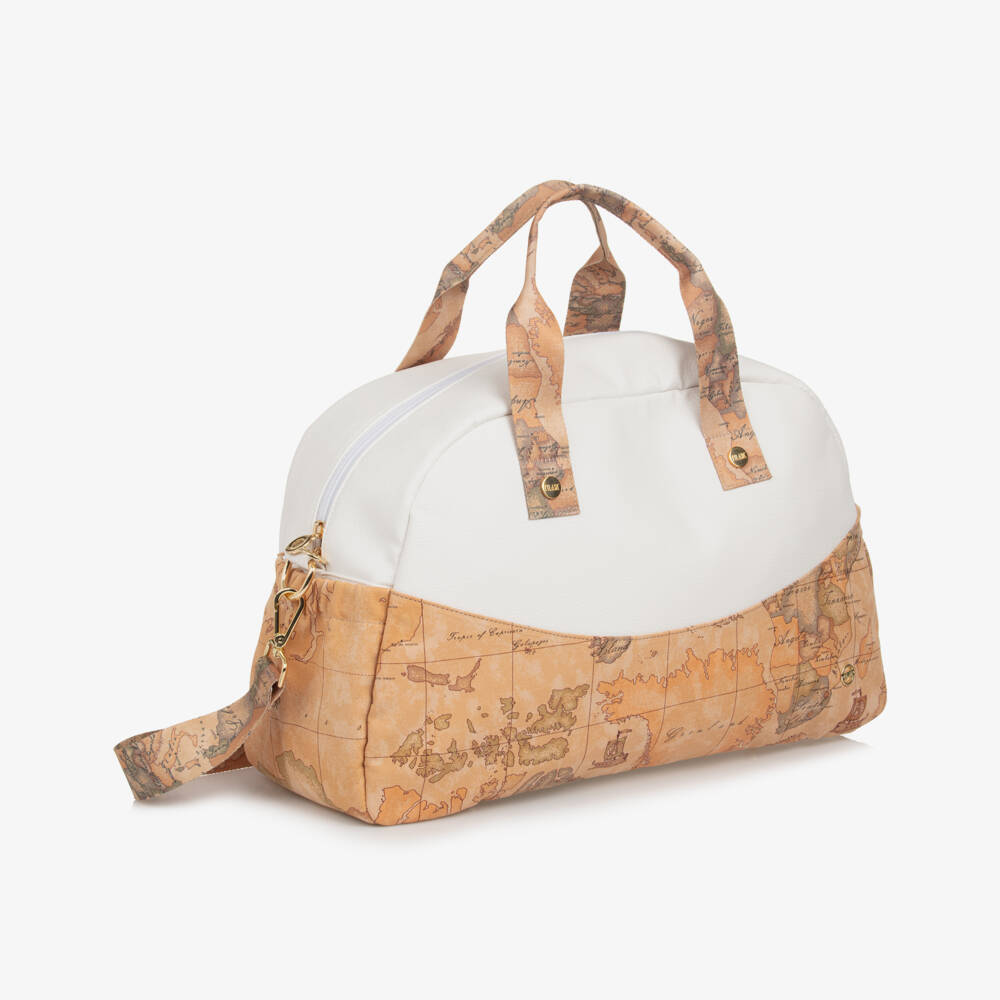 Alviero Martini-Boys Ivory Map Print Changing Bag | Childrensalon Outlet