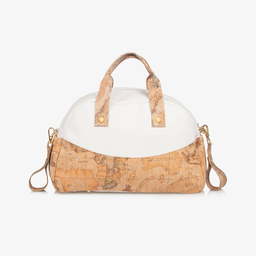 Alviero Martini-Boys Ivory Map Print Changing Bag | Childrensalon Outlet