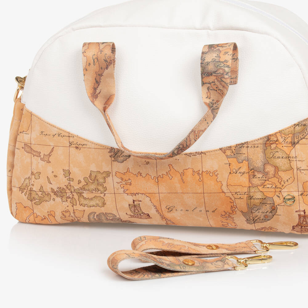 Alviero Martini-Boys Ivory Map Print Changing Bag | Childrensalon Outlet