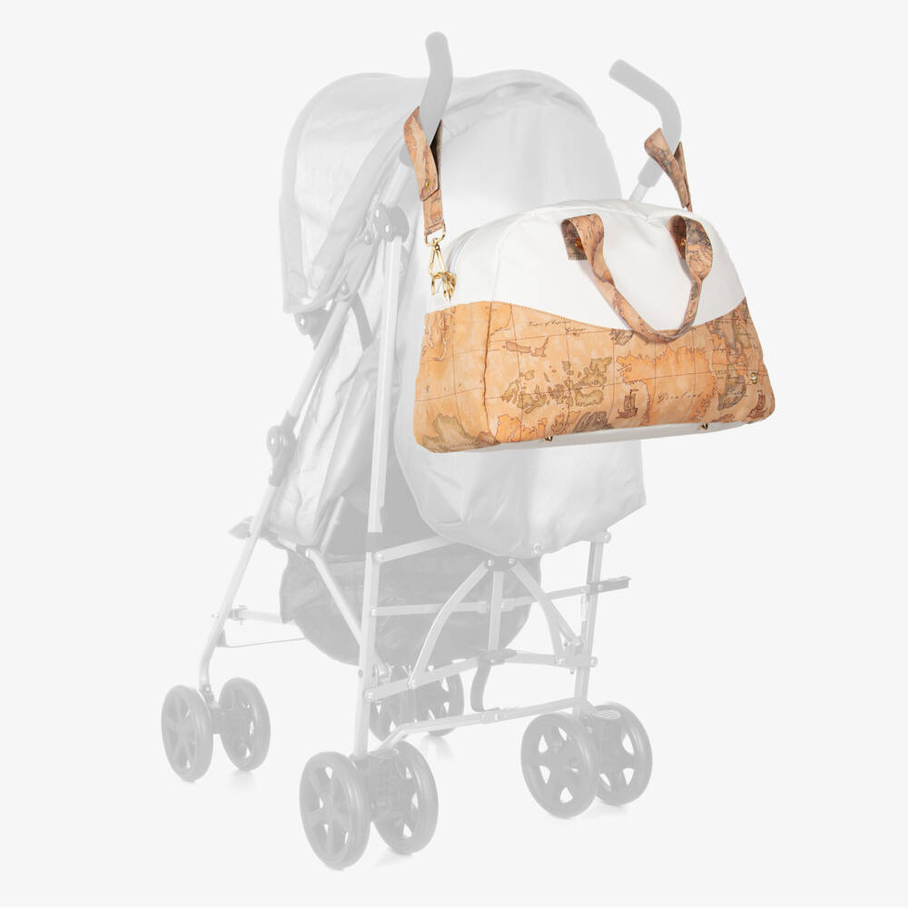 Alviero Martini-Boys Ivory Map Print Changing Bag | Childrensalon Outlet
