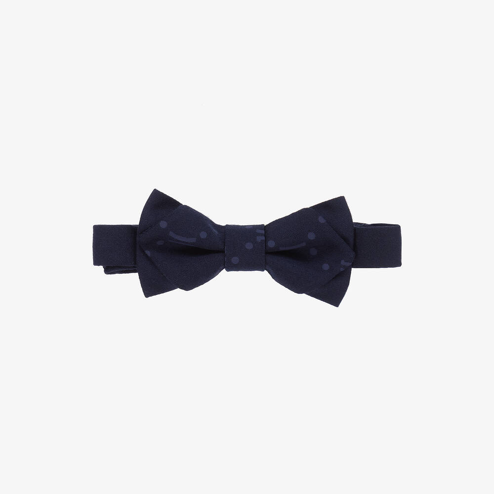 Alviero Martini-Boys Navy Blue Bow Tie | Childrensalon Outlet