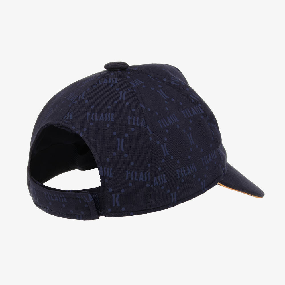 Alviero Martini-Boys Navy Blue Cotton Logo Cap | Childrensalon Outlet