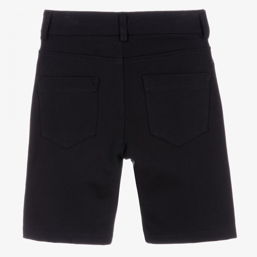 Alviero Martini-Boys Navy Blue Geo Map Shorts | Childrensalon Outlet