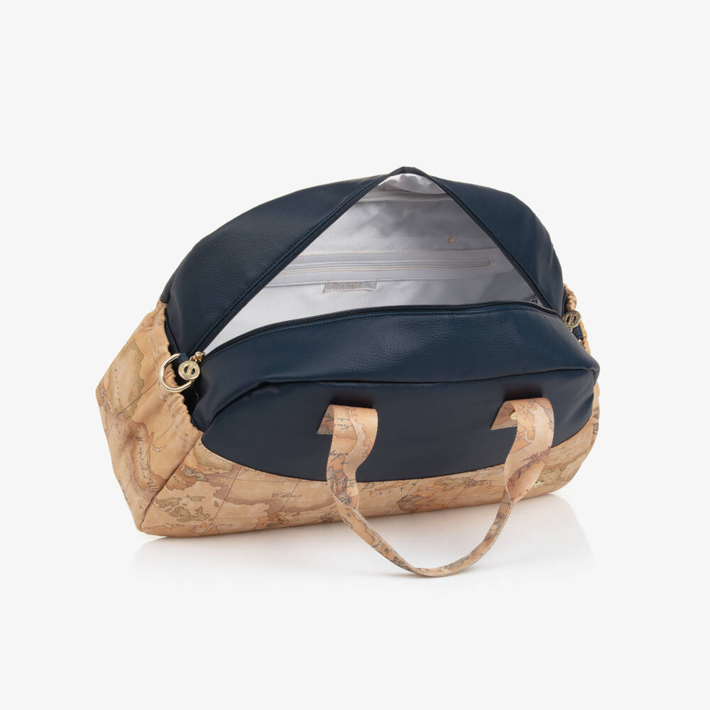 Alviero Martini-Boys Navy Map-Print Diaper Bag | Childrensalon Outlet