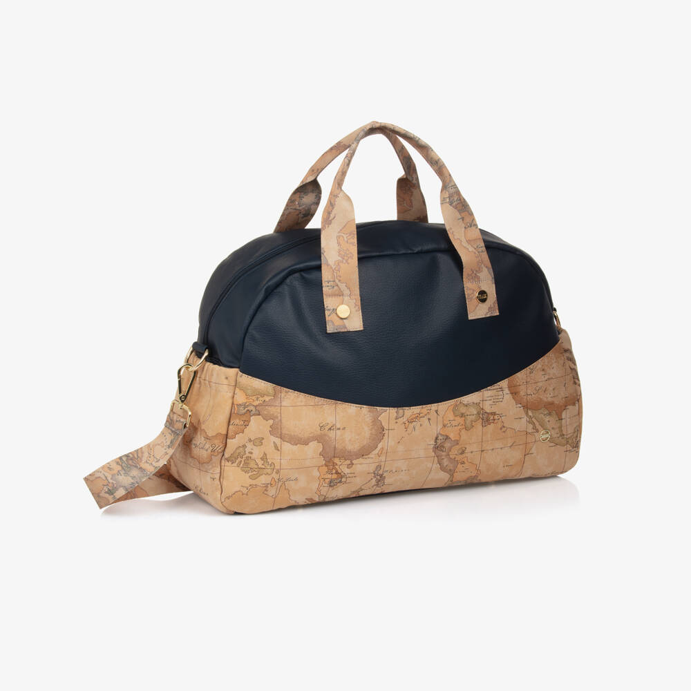 Alviero Martini-Boys Navy Map-Print Diaper Bag | Childrensalon Outlet