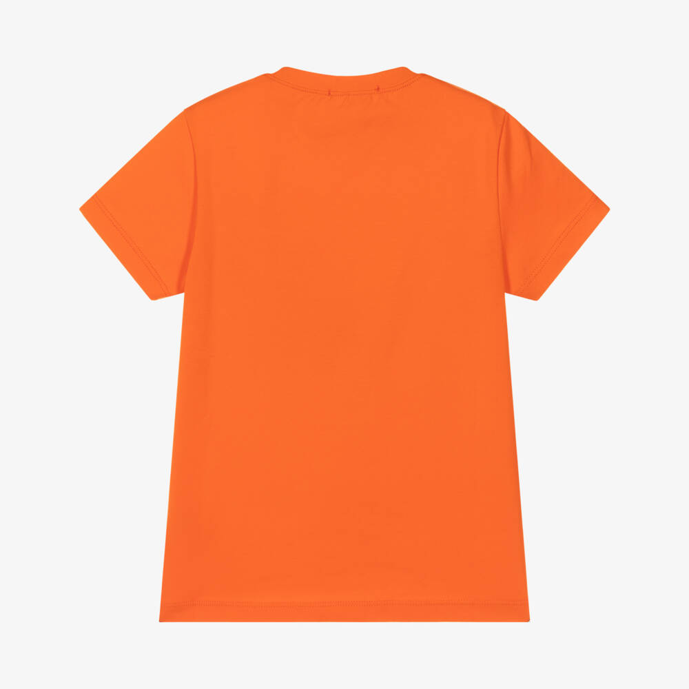 Alviero Martini-Boys Orange 1a Classe Print Cotton T-Shirt | Childrensalon Outlet