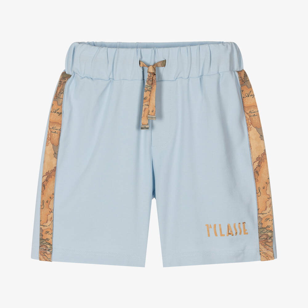 Alviero Martini - Boys Sky Blue & Geo Map Shorts | Childrensalon