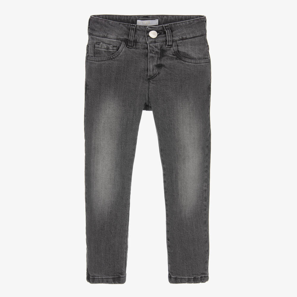 Alviero Martini - Boys Washed Black Denim Jeans | Childrensalon