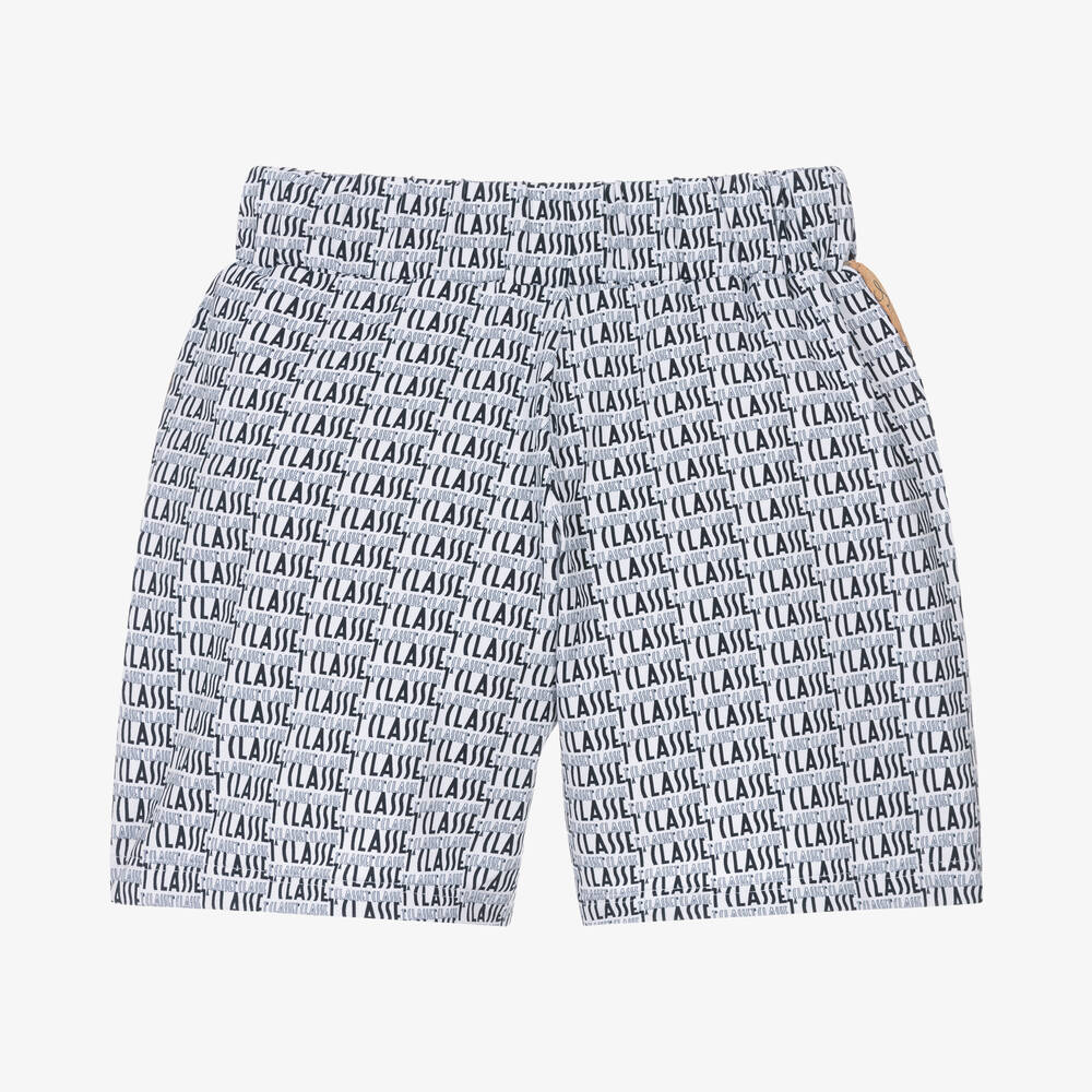 Alviero Martini-Boys White 1A Classe Cotton Logo Shorts | Childrensalon Outlet