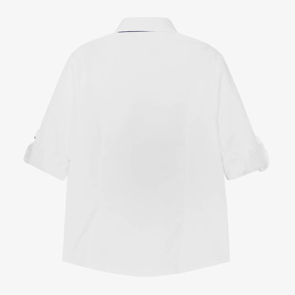 Alviero Martini-قميص قطن لون أبيض للأولاد | Childrensalon Outlet