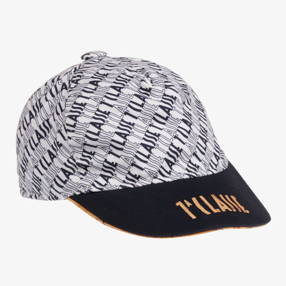 Alviero Martini-Boys White & Blue Logo Cap | Childrensalon Outlet