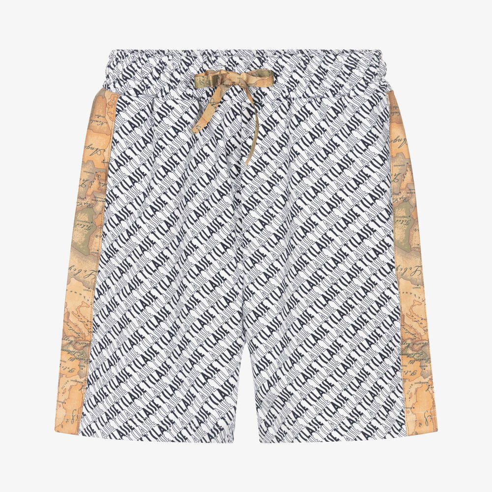 Alviero Martini - Boys White Cotton Shorts  | Childrensalon